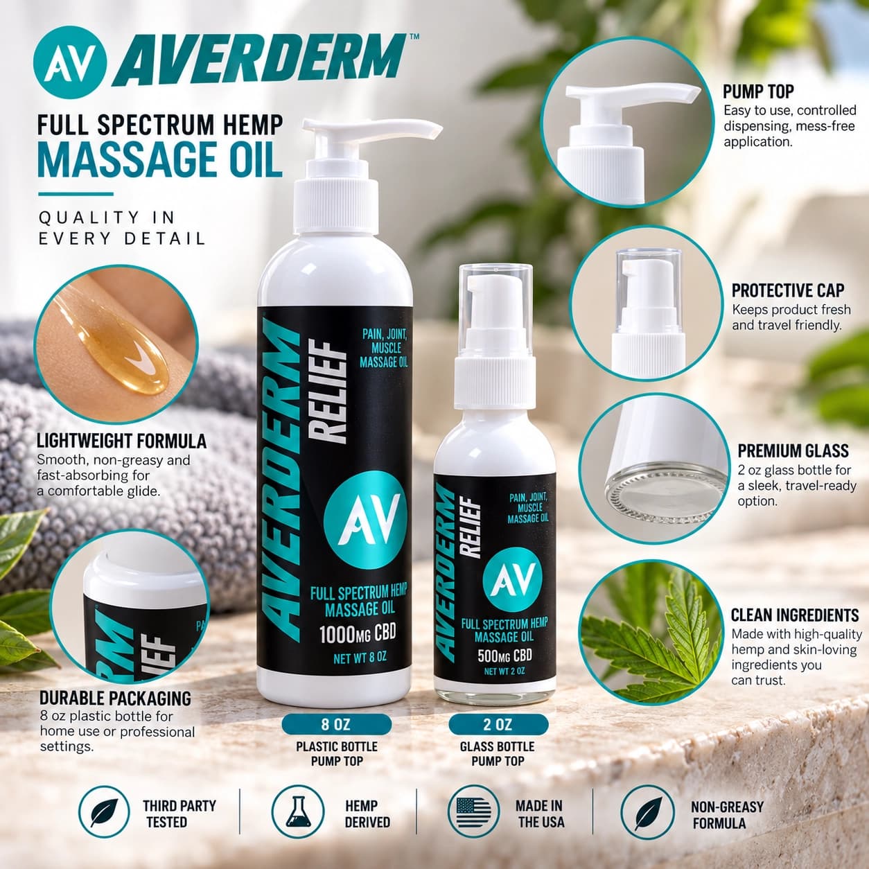 Averderm Clinical Massage Oil - Relief